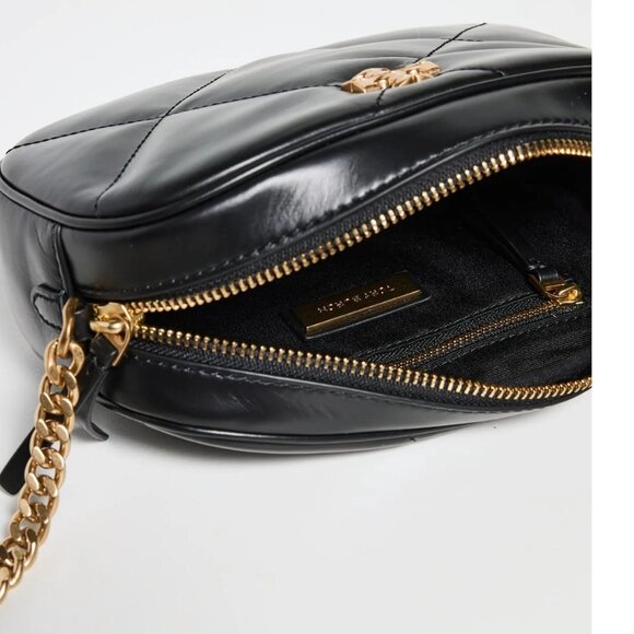 NWT ✅ Tory Burch Kira Diamond Quilt Camera Bag #154715 BLACK ✨ NWT, DUST BAG - Picture 7 of 17